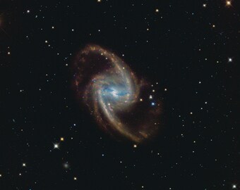 Great Barred Spiral Galaxy - Aluminized Art Print - NGC 1365
