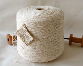 Hasegawa Japanese Cotton Silk Blend Texture Slub Uneven Hand Spun Yarn Neutral Sand Wheat 1/8.5 Lace Weight for Hand Knitting and Croche
