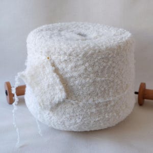 Italian The Royal Collection Baby Alpaca Merino Boucle Yarn 1/1.9 Aran Weight Soft Fluffy Chunky Cream White for Hand Knitting and Crochet