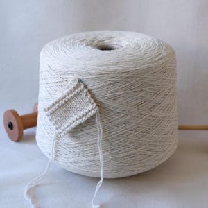 Italian Natural Fantasy Superyak 50/50 Merino Yak Soft Yarn 2/14 Lace Weight Cream White for Hand Knitting and Crochet