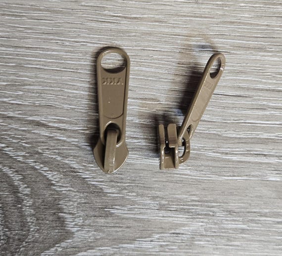 YKK #5 Coyote Brown Tan Black Zipper Pulls Sliders Made in USA