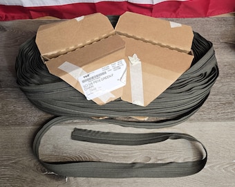 YKK #5 Ranger Green Tan Zipper Coil Chain Made in USA 5/8" Tape