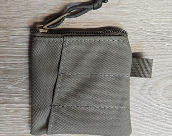 Organizador de bolsillo con cremallera, 10 x 10 cm, para uso diario, de bolsillo, impermeable, de cordura