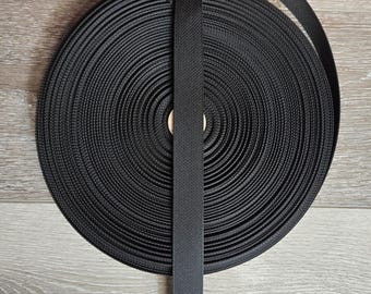 5 yardas - Cinta de nailon MIL-SPEC de 1 pulgada, color negro 55301