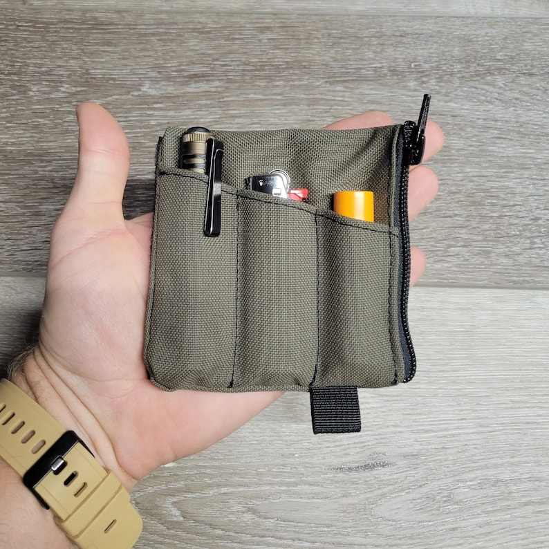 Pocket Organizer Zipper Pouch Wallet 4x4 / Everyday Carry / Pocket / Waterproof Cordura Etsy