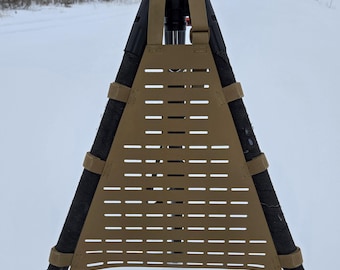 Estación de acoplamiento modular para trípode, organizador Molle, panel PALS, tiro, caza, NRL y PRS