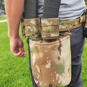 Molle / PALS Roll Up Dump Pouch /Multicam / Coyote / Tactical Battle Belt