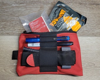 Bolsa de trauma de cordura roja: bolsa médica compacta, ideal para uso diario IFAK
