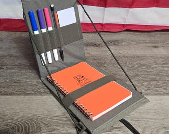 Panel de administración: organizador para trípode con soporte para bloc de notas compatible con PALS MOLLE para tiro de precisión.