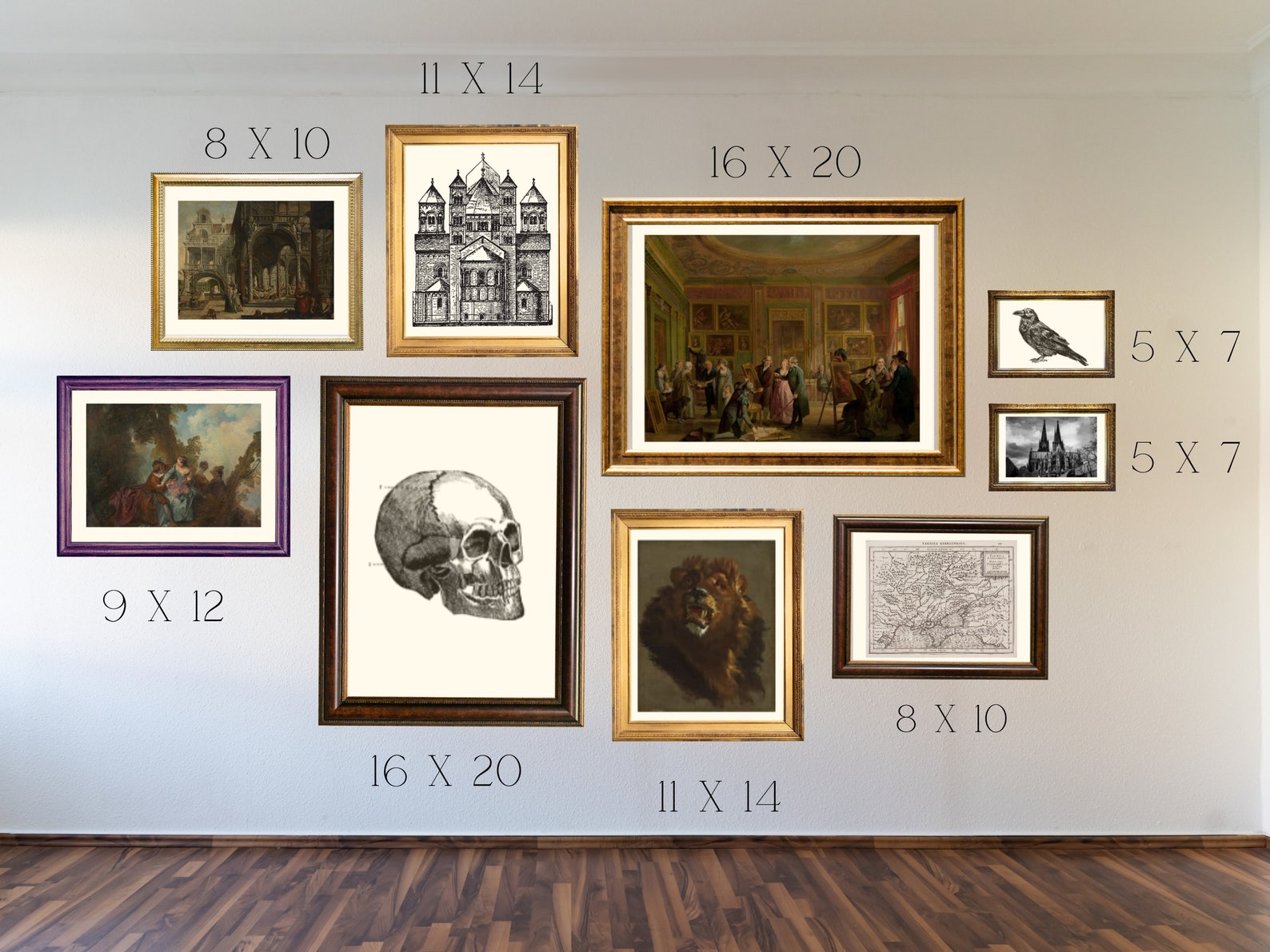 Printable Dark Academia Gallery Wall SET | Antique Prints Gothic ...