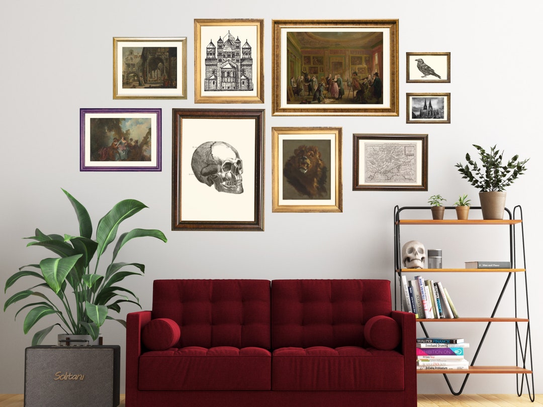 Printable Dark Academia Gallery Wall SET | Antique Prints Gothic ...