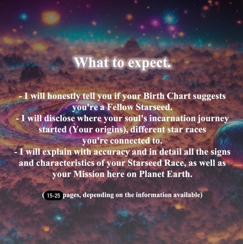 EXTENDED Starseed Origin Birth Chart Reading Etsy