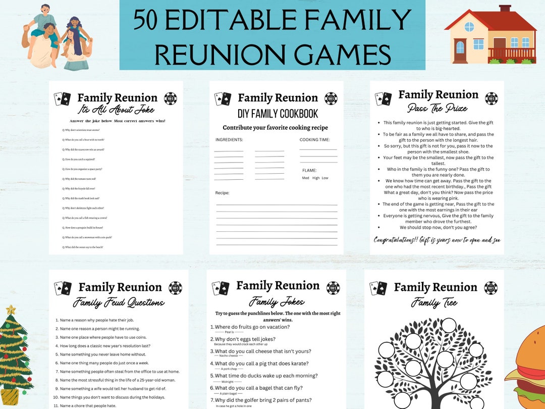 Family Reunion | Family Reunion Games Printable | Family Reunion ...