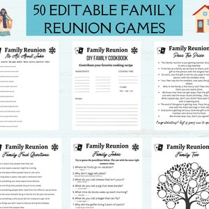 Family Reunion | Family Reunion Games Printable | Family Reunion Activities Template | Printable Games | Fun Family Games | Reunion Ideas