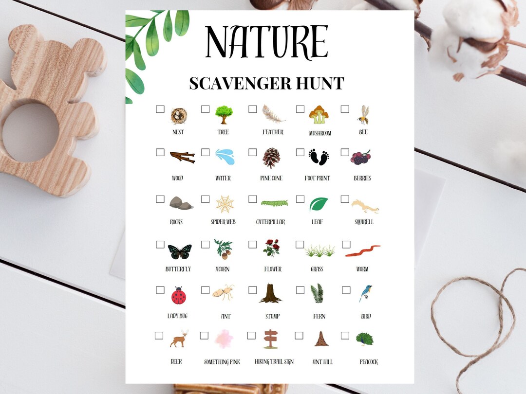 Printable Scavenger Hunt | Nature Scavenger Hunt | Outdoor Scavenger ...