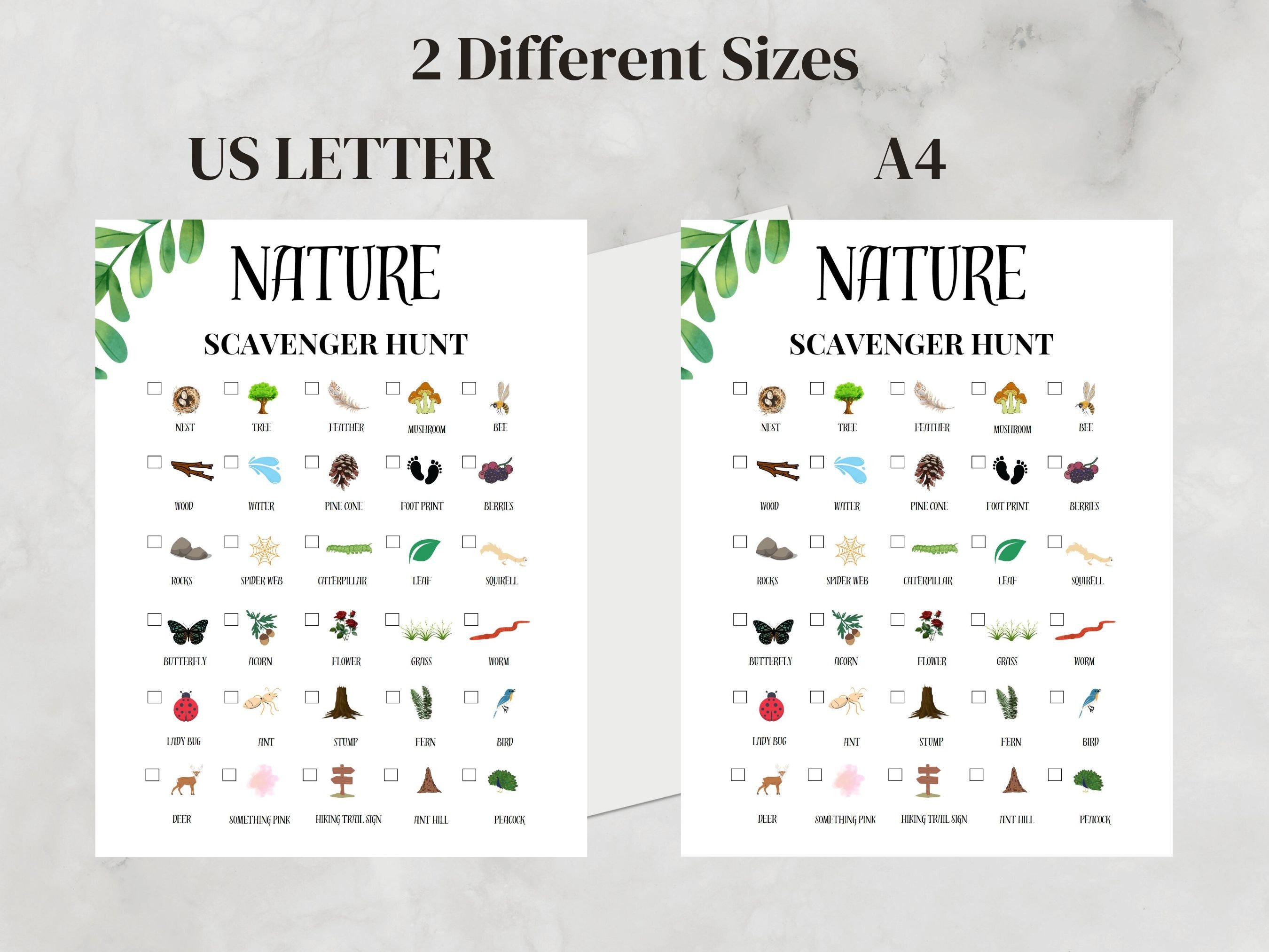 Printable Scavenger Hunt Nature Scavenger Hunt Outdoor Scavenger Hun ...