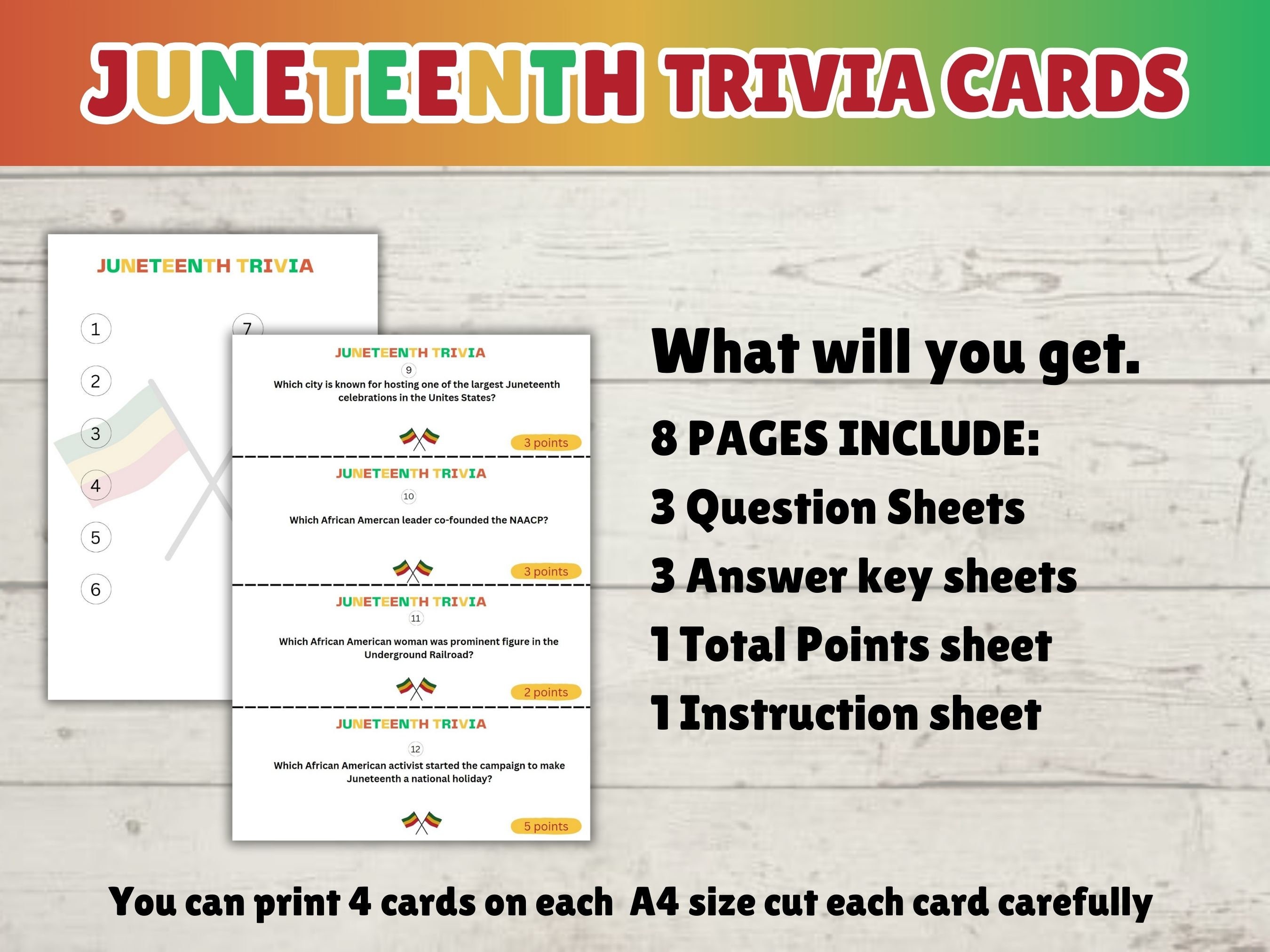 Juneteenth Trivia Game | Juneteenth Quiz | African American History ...