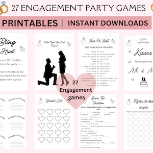 Engagement Party Games | Engagement Party Ideas | Couples Games | Couple Shower Games | Engagement Games | Party Games Printable Party Ideas