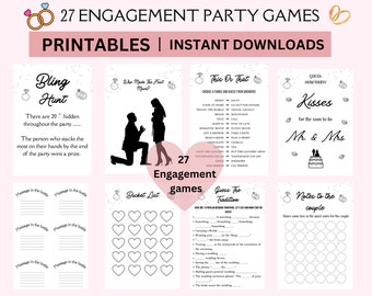 Engagement Party Games | Engagement Party Ideas | Couples Games | Couple Shower Games | Engagement Games | Party Games Printable Party Ideas