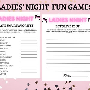 Ladies Night Games, Ladies Night Printable Games | Girls Night Games ...