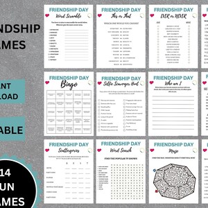 Friendship Day Games | Smiling Friends | Printable Games | Holiday Games Printable | Thanksgiving Games Printable | Instant Download | PDF