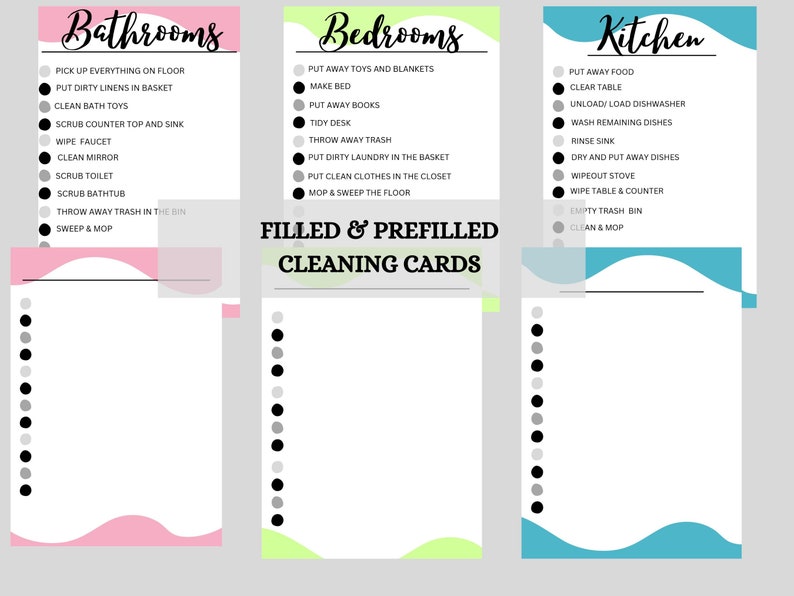 Cleaning Schedule Printable Cleaning Checklist Editable Etsy