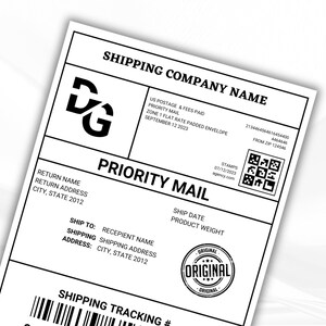Fake Shipping Label Template Fake Mail Shipping Label Template Mail ...