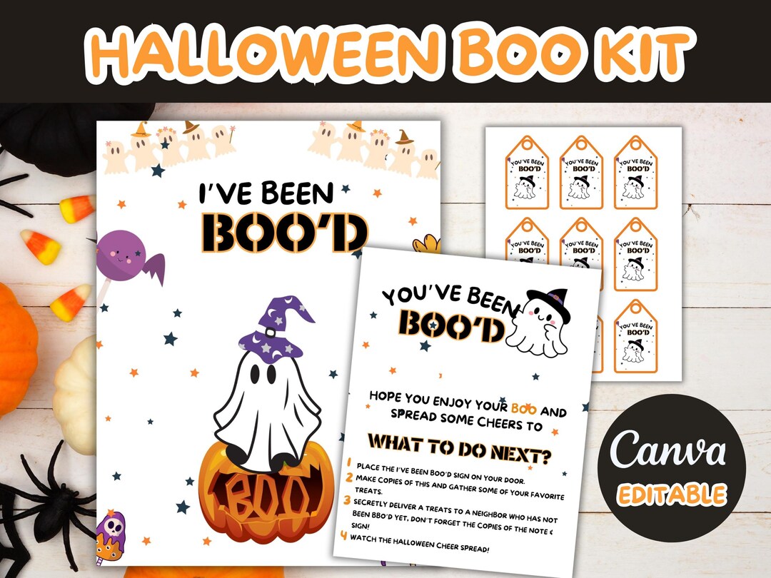 You've Been Boo'd Printable Halloween Kit, You've Been Booed Tag, You ...
