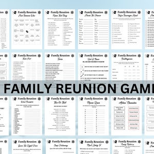 Family Reunion Family Reunion Games Printable Family - Etsy