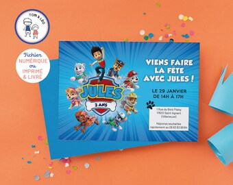 Invitation Pat Patrouille Etsy France