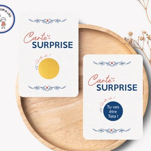 Lot de 4 Cartes à gratter pour surprise, anniversaire, retraite, occasion spéciale ! Carte à gratter originale personnalisée