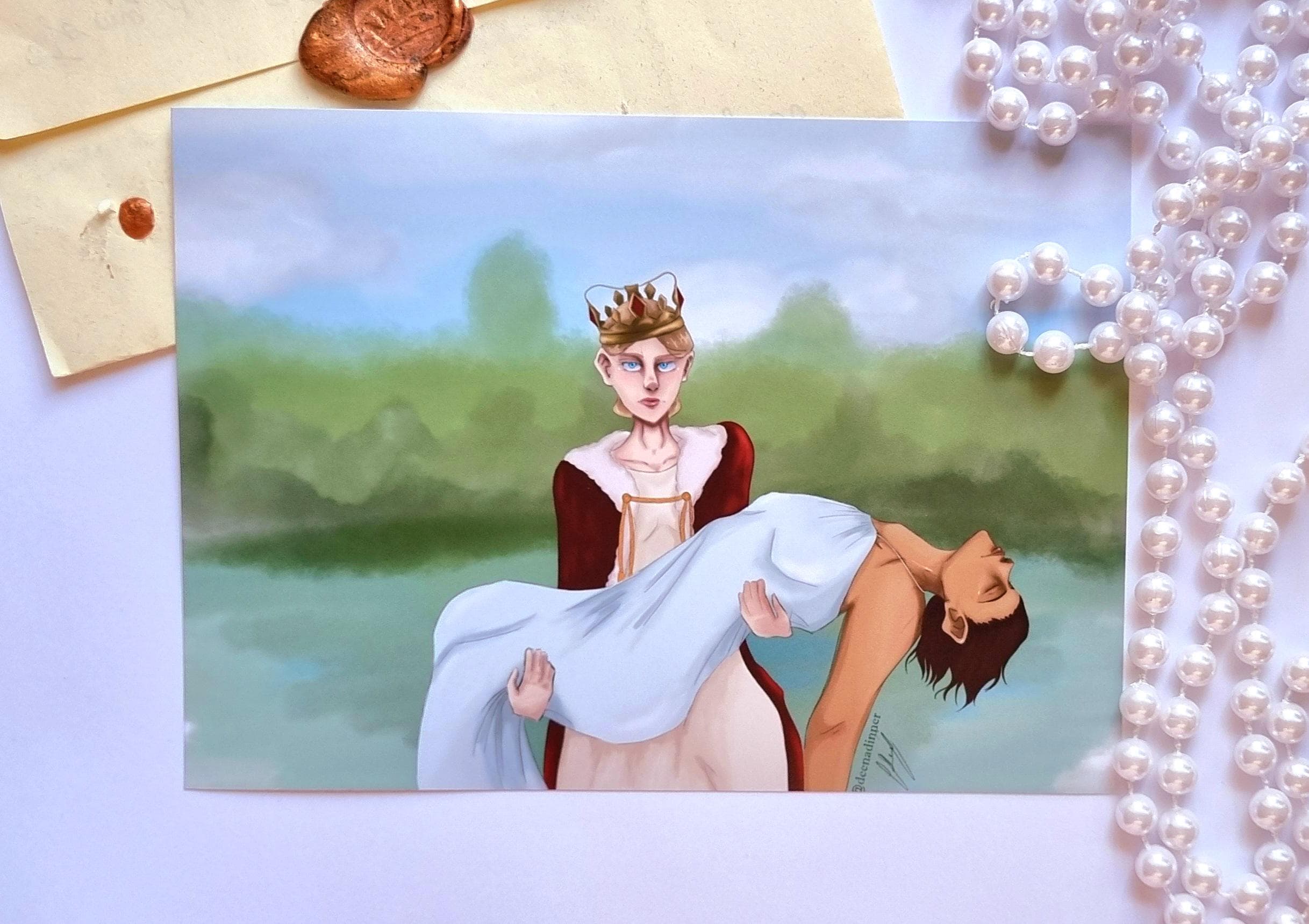 Historia and Ymir - Etsy, image size:2435x1719