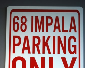 1965 Impala SS - Hot Rod Burnout Sign - Metal Highway Style
