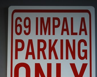 1965 Impala SS - Hot Rod Burnout Sign - Metal Highway Style