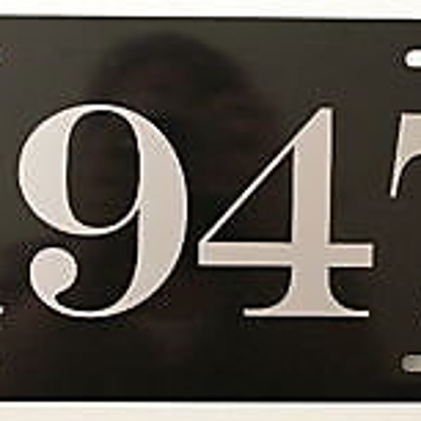 1947 Year Automotive Classic Antique Car METAL LICENSE PLATE 12 x 6 Black with Silver Numbers