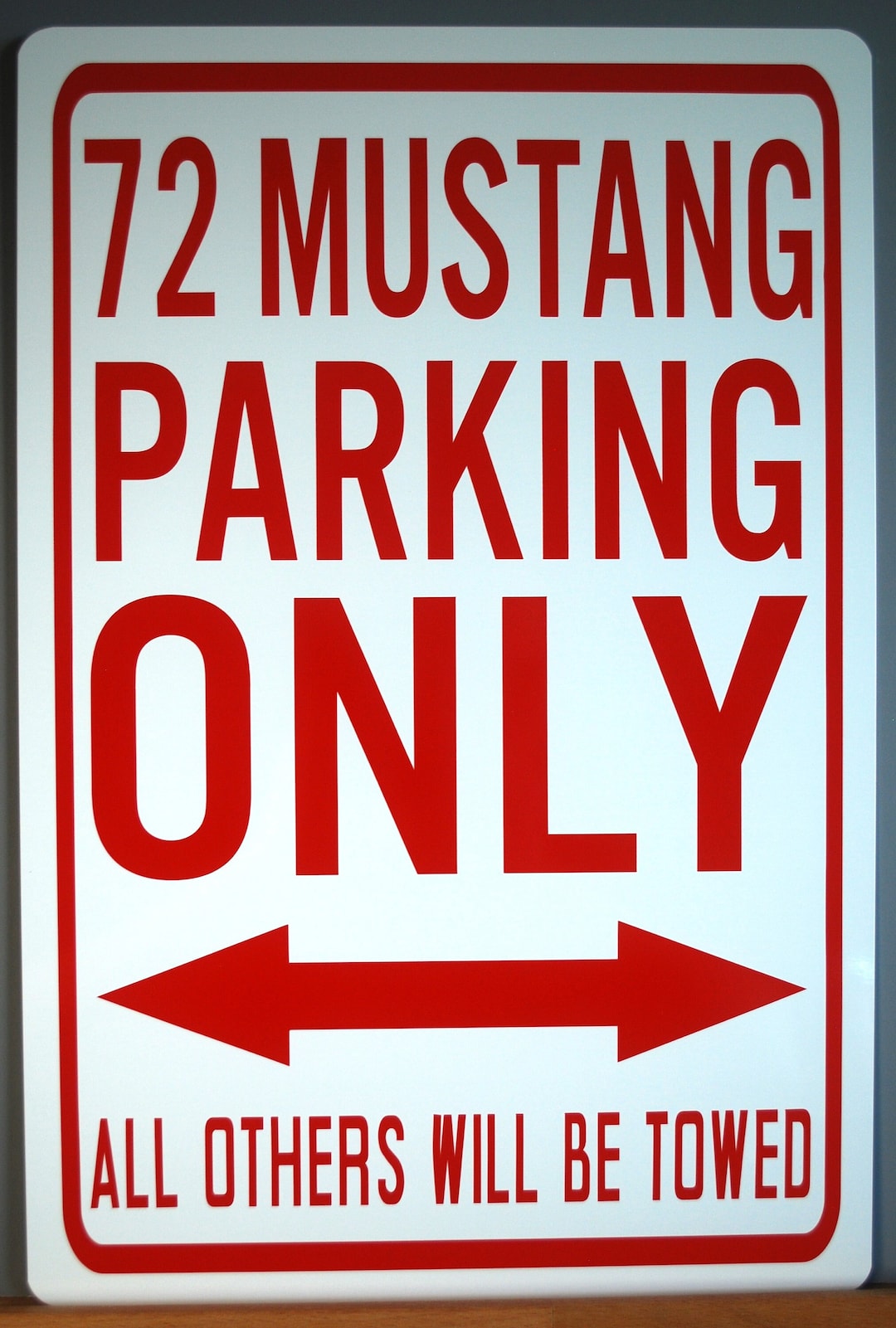 72 MUSTANG PARKING ONLY Metal Parking Sign 12 X 18 Garage Man Cave - Etsy