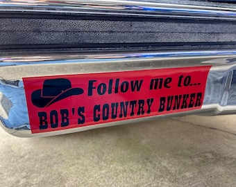 BOBS Country Bunker Bluesmobile Bumper Sticker Decal