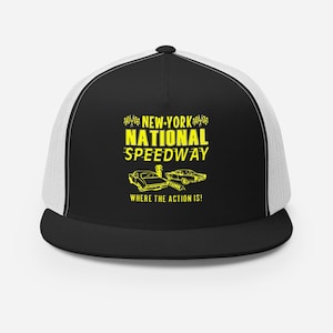 NY NATIONAL SPEEDWAY Drag Strip Trucker Hat Muscle Car Hot Rod Gasser Top Fuel Dragster Funny Car