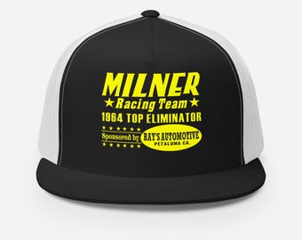 MILNER RACING TEAM trucker cap hat American Graffiti Dragster 64 Top Eliminator