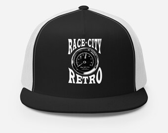 RACE CITY RETRO Super Tach Trucker Hat Cap Hot Rod Muscle Car Gasser