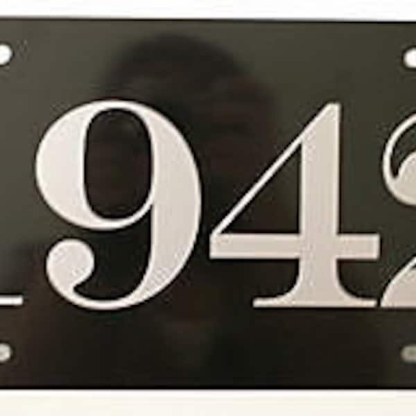 1942 Year Automotive Classic Antique Car METAL LICENSE PLATE 12 x 6 Black with Silver Numbers