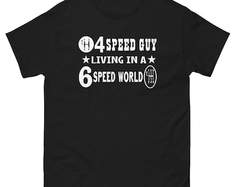 4 SPEED GUY Hot Rod Muscle Car T shirt by Race City Retro