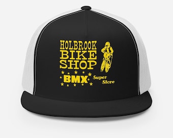 Gorra de camionero HOLBROOK BIKE BMX Shop, años 70 y 80, vintage, radical, retro