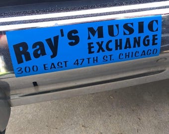 Ray's Music Exchange Bluesmobile Bumper Sticker Decal
