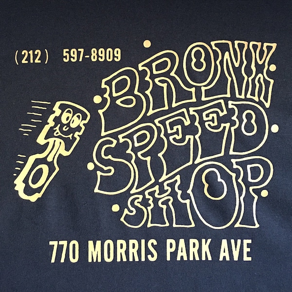 Race City Retro BRONX SPEED SHOP Retro T-Shirt Hot Rod Muscle Car Street Rod Gasser Super Stock