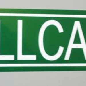 HELLCAT ROAD Grün Metall Straßenschild 6 X 24 Garage Man Cave Wand Kunst Geschenk