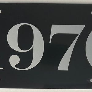 1970 Year Automotive Classic Antique Car METAL LICENSE PLATE 12 x 6 Black with Silver Numbers