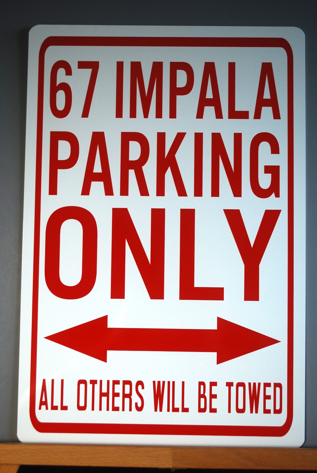 1967 67 IMPALA PARKING ONLY Metal Street Sign 12x18 Garage Man