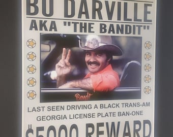 Smokey & The Bandit Wanted Poster 11x17 Burt Reynolds Trans Am Ban One Garage Man Cave