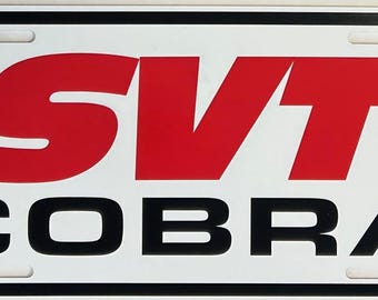 SVT COBRA METAL License Plate 12 x 6 Garage Man Cave Gift